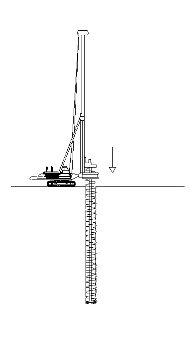 Fondations profondes, CANYON FONDATIONS SPECIALES, schéma du forage du pieu